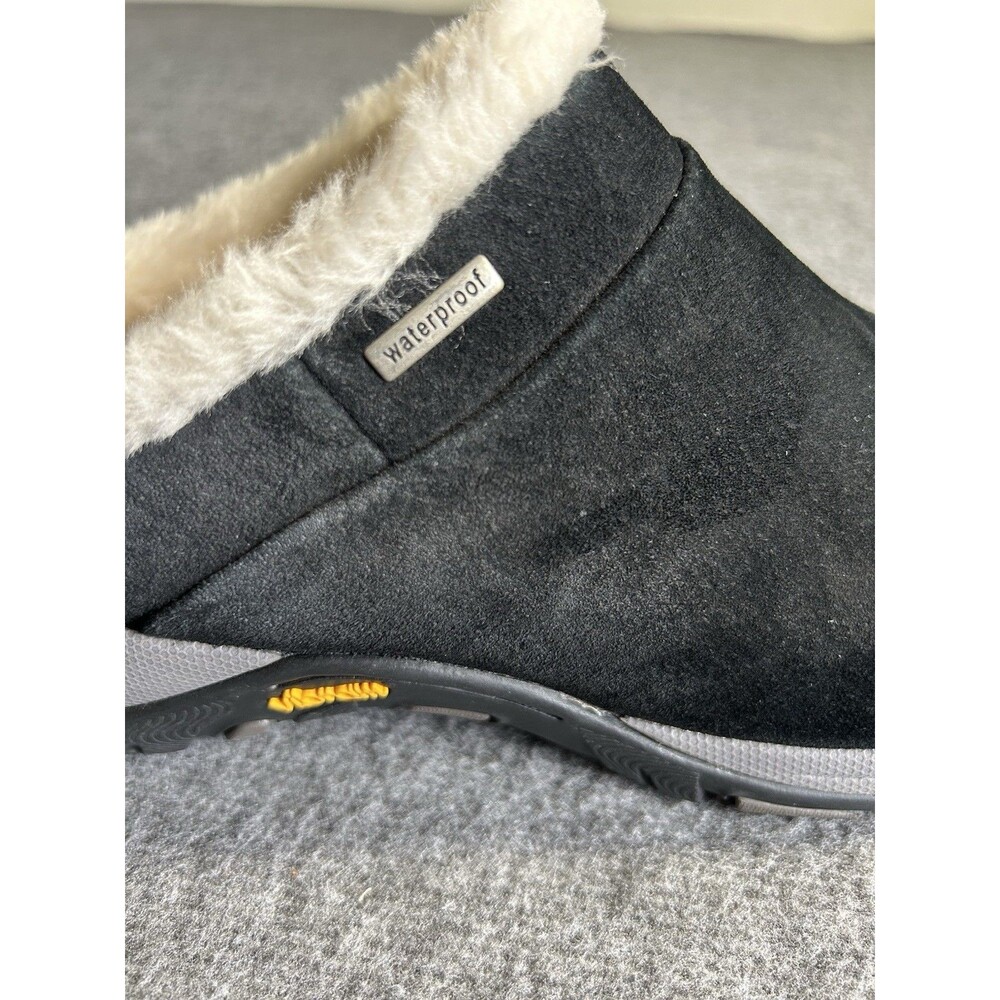 Dansko Parson Clogs Women’s 6.5 Black Suede Fur Lined Slip On Shoes Waterproof - Picture 4 of 15